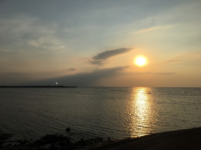 真玉海岸の夕日