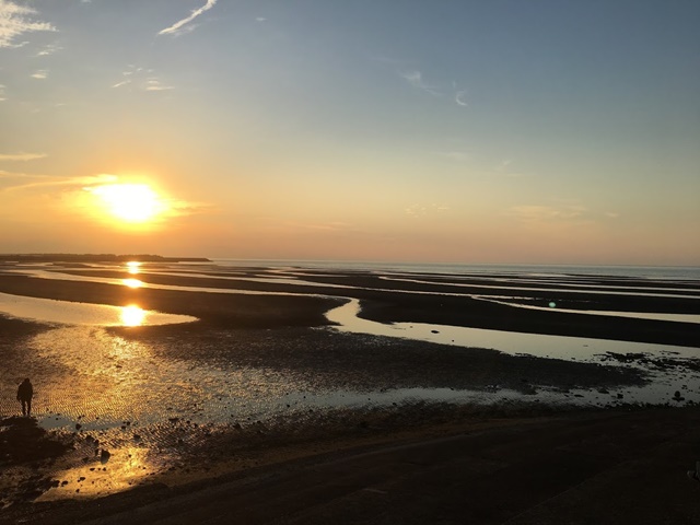 真玉海岸の夕日