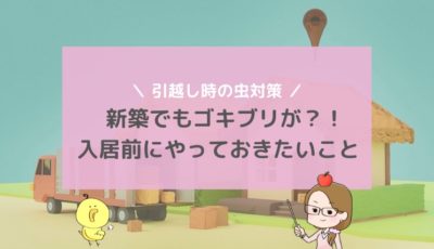 引越し時の虫対策！新築でもゴキブリがでる？新居を害虫から守る方法。
